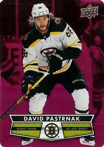 #DC-37 David Pastrnak - Boston Bruins - 2021-22 Upper Deck Tim Hortons - Red Die Cut Hockey