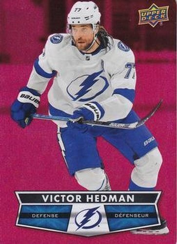 #DC-43 Victor Hedman - Tampa Bay Lightning - 2021-22 Upper Deck Tim Hortons - Red Die Cut Hockey