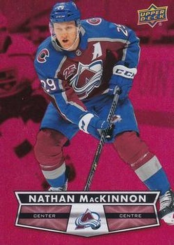 #DC-44 Nathan MacKinnon - Colorado Avalanche - 2021-22 Upper Deck Tim Hortons - Red Die Cut Hockey