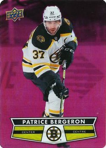 #DC-6 Patrice Bergeron - Boston Bruins - 2021-22 Upper Deck Tim Hortons - Red Die Cut Hockey
