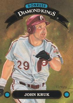 #DK-12 John Kruk - Philadelphia Phillies - 1992 Donruss - Diamond Kings Baseball