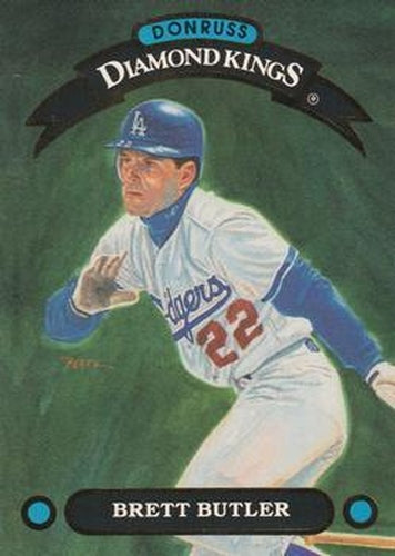 #DK-18 Brett Butler - Los Angeles Dodgers - 1992 Donruss - Diamond Kings Baseball