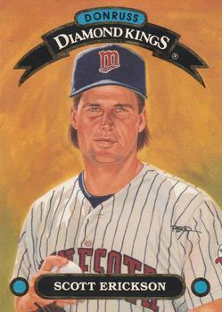 #DK-21 Scott Erickson - Minnesota Twins - 1992 Donruss - Diamond Kings Baseball