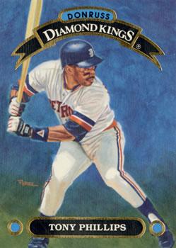 #DK-25 Tony Phillips - Detroit Tigers - 1992 Donruss - Diamond Kings Baseball