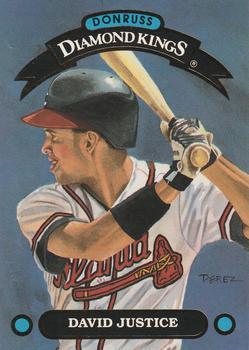#DK-6 David Justice - Atlanta Braves - 1992 Donruss - Diamond Kings Baseball