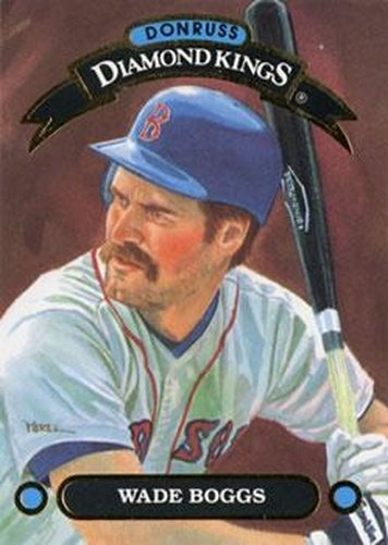 #DK-9 Wade Boggs - Boston Red Sox - 1992 Donruss - Diamond Kings Baseball