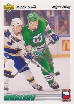 #E3a Bobby Holik - Hartford Whalers - 1991-92 Upper Deck - Euro-Stars Hockey