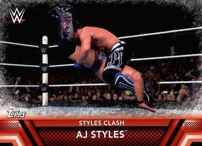#F-25 AJ Styles - 2017 Topps WWE Then Now Forever - Finishers and Signature Moves Wrestling