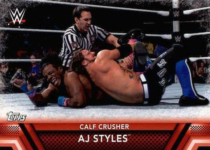 #F-26 AJ Styles - 2017 Topps WWE Then Now Forever - Finishers and Signature Moves Wrestling