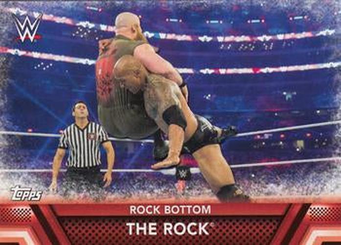 #F-7 The Rock - 2017 Topps WWE Then Now Forever - Finishers and Signature Moves Wrestling