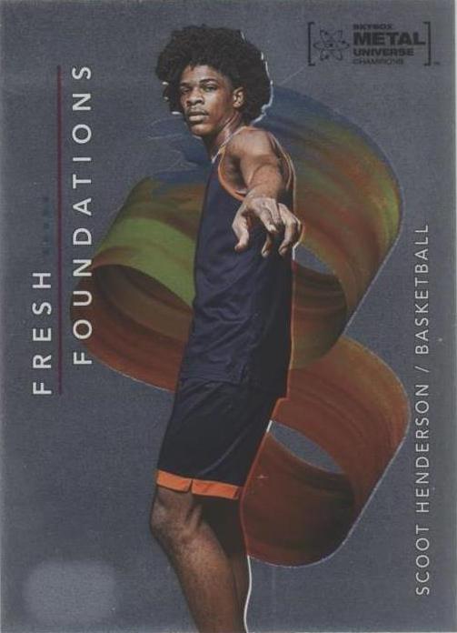#FF23 Scoot Henderson - 2022 SkyBox Metal Universe Champions - Fresh Foundations