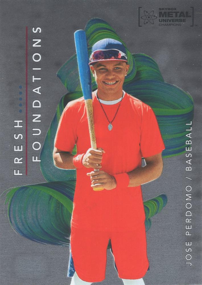 #FF42 Jose Perdomo - 2022 SkyBox Metal Universe Champions - Fresh Foundations