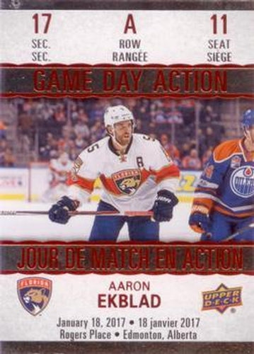 #GDA-11 Aaron Ekblad - Florida Panthers - 2017-18 Upper Deck Tim Hortons - Game Day Action Hockey
