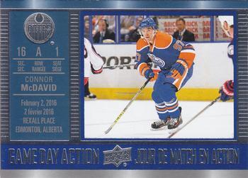 #GDA-7 Connor McDavid - Edmonton Oilers - 2016-17 Upper Deck Tim Hortons - Game Day Action Hockey