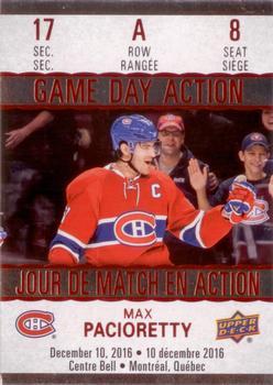 #GDA-8 Max Pacioretty - Montreal Canadiens - 2017-18 Upper Deck Tim Hortons - Game Day Action Hockey