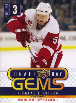#GEM25 Nicklas Lidstrom - Detroit Red Wings - 2009-10 Upper Deck - Draft Day Gems Hockey