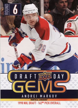 #GEM4 Andrei Markov - Montreal Canadiens - 2009-10 Upper Deck - Draft Day Gems Hockey