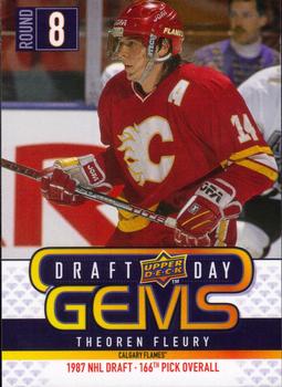 #GEM6 Theoren Fleury - Calgary Flames - 2009-10 Upper Deck - Draft Day Gems Hockey