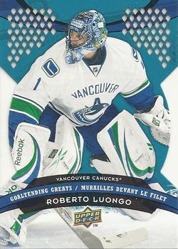 #GG2 Roberto Luongo - Vancouver Canucks - 2009-10 Upper Deck McDonald's - Goaltending Greats Hockey