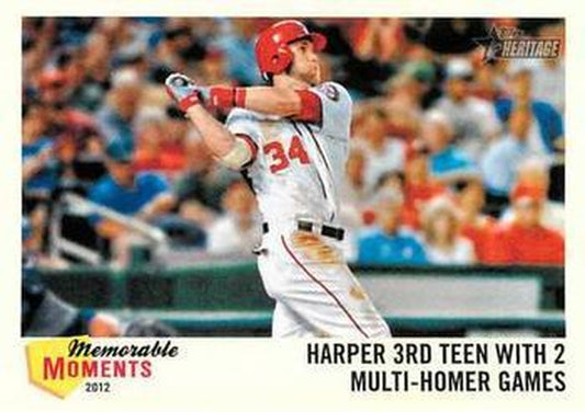 #MM-BH Bryce Harper - Washington Nationals - 2013 Topps Heritage - Memorable Moments Baseball