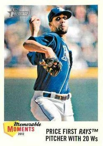 #MM-DP David Price - Tampa Bay Rays - 2013 Topps Heritage - Memorable Moments Baseball