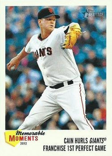 #MM-MCA Matt Cain - San Francisco Giants - 2013 Topps Heritage - Memorable Moments Baseball