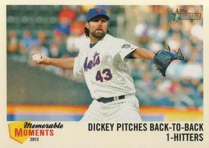#MM-RA R.A. Dickey - New York Mets - 2013 Topps Heritage - Memorable Moments Baseball