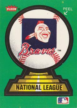 #1 Atlanta Braves - Atlanta Braves - 1988 Fleer - Team Stickers Baseball