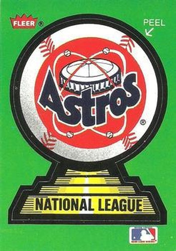 #10 Houston Astros - Houston Astros - 1988 Fleer - Team Stickers Baseball