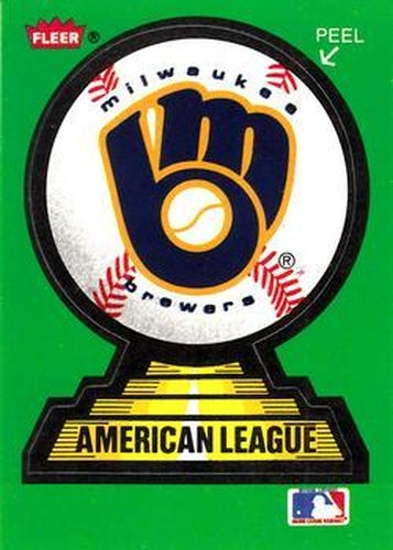 #14 Milwaukee Brewers - Milwaukee Brewers - 1988 Fleer - Team Stickers Baseball