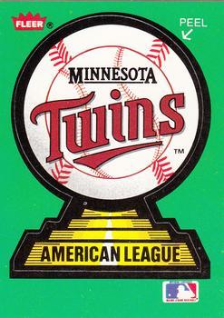 #15 Minnesota Twins - Minnesota Twins - 1988 Fleer - Team Stickers Baseball