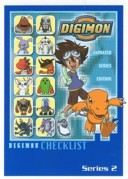 #NNO Digimon Checklist Series 2 - 2000 Upper Deck Digimon Series 2