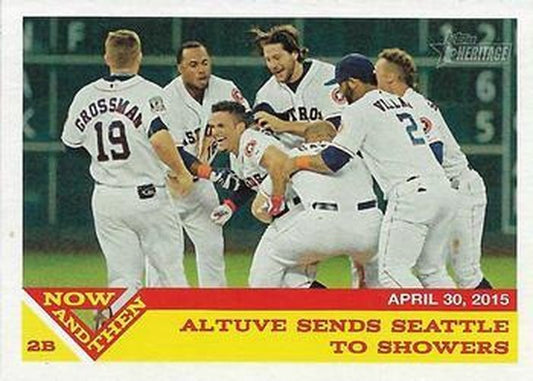 #NT-12 Jose Altuve - Houston Astros - 2015 Topps Heritage - Now and Then Baseball