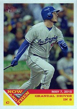 #NT-13 Yasmani Grandal - Los Angeles Dodgers - 2015 Topps Heritage - Now and Then Baseball