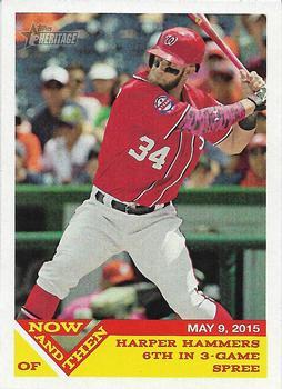 #NT-15 Bryce Harper - Washington Nationals - 2015 Topps Heritage - Now and Then Baseball
