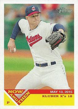#NT-1 Corey Kluber - Cleveland Indians - 2015 Topps Heritage - Now and Then Baseball