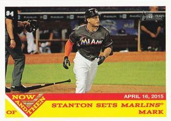#NT-3 Giancarlo Stanton - Miami Marlins - 2015 Topps Heritage - Now and Then Baseball