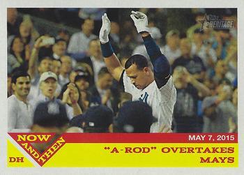 #NT-5 Alex Rodriguez - New York Yankees - 2015 Topps Heritage - Now and Then Baseball