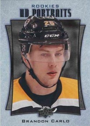 #P-66 Brandon Carlo - Boston Bruins - 2016-17 Upper Deck - UD Portraits Hockey