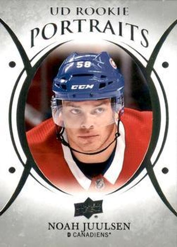 #P-72 Noah Juulsen - Montreal Canadiens - 2018-19 Upper Deck - UD Portraits Hockey