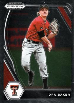 #PDP130 Dru Baker - Texas Tech Red Raiders - 2021 Panini Prizm Draft Picks Baseball