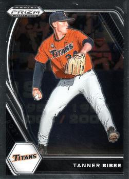 #PDP156 Tanner Bibee - Cal State Fullerton Titans - 2021 Panini Prizm Draft Picks - Pink Velocity Prizm Baseball