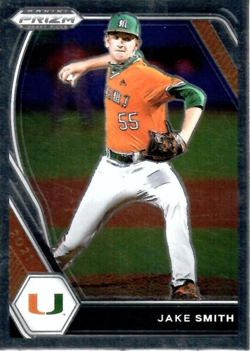 #PDP171 Jake Smith - Miami Hurricanes - 2021 Panini Prizm Draft Picks - Pink Velocity Prizm Baseball