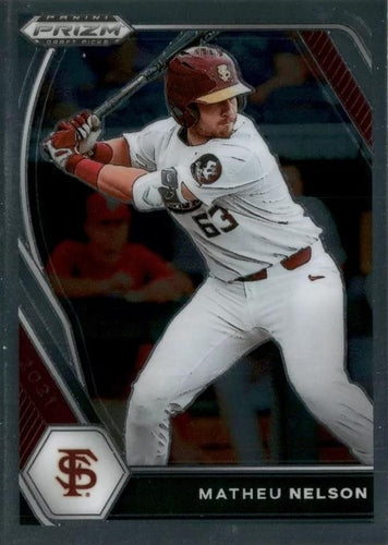 #PDP35 Matheu Nelson - Florida State Seminoles - 2021 Panini Prizm Draft Picks Baseball