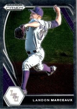 #PDP80 Landon Marceaux - LSU Tigers - 2021 Panini Prizm Draft Picks - Pink Velocity Prizm Baseball