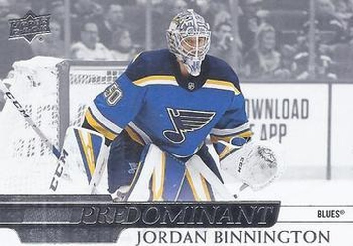 #PR-29 Jordan Binnington - St. Louis Blues - 2020-21 Upper Deck - Predominant Hockey
