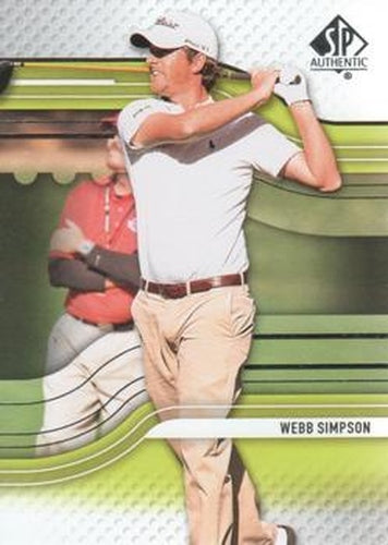 #R12 Webb Simpson - 2012 SP Authentic - Rookie Extended Series Golf