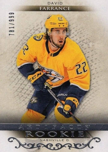 #RED222 David Farrance - Nashville Predators - 2021-22 Upper Deck Artifacts Hockey