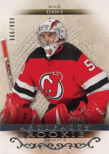 #RED229 Nico Daws - New Jersey Devils - 2021-22 Upper Deck Artifacts Hockey
