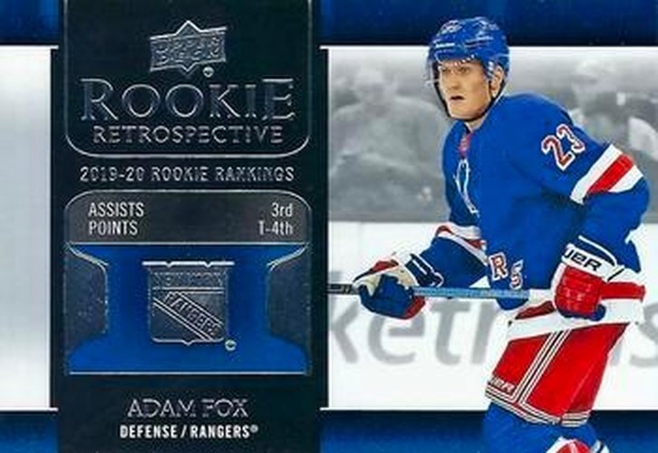 #RR-11 Adam Fox - New York Rangers - 2020-21 Upper Deck - Rookie Retrospective Hockey